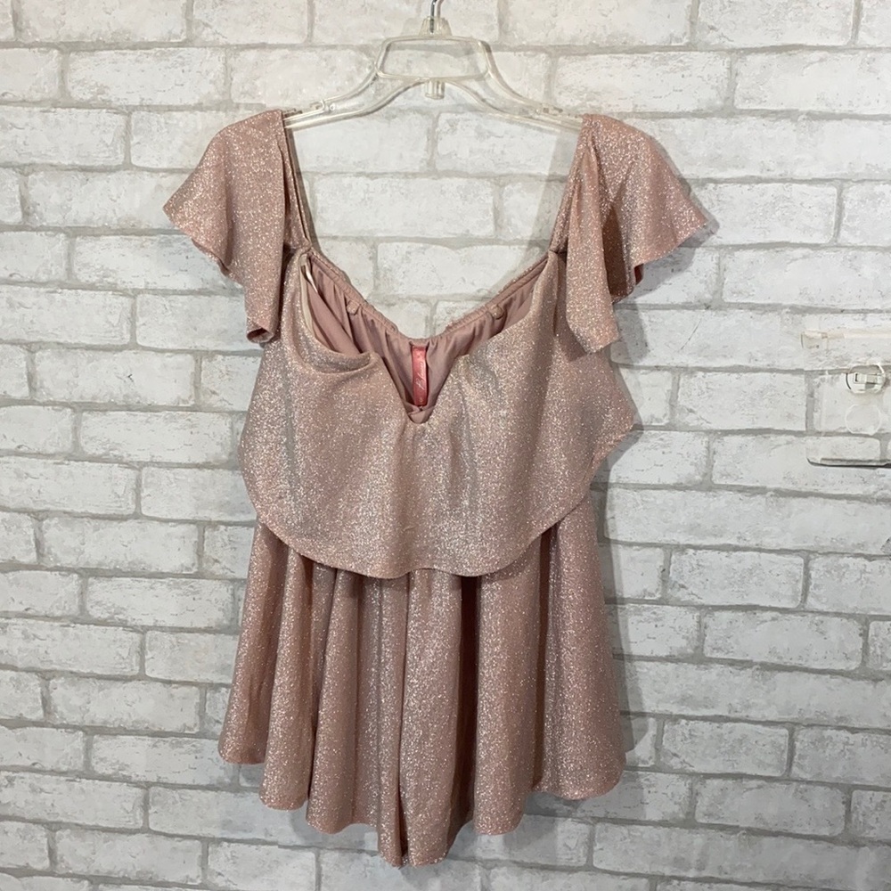 Blossom pink metallic romper size 8